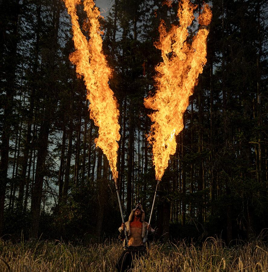 Spectacle de feu à Boignée